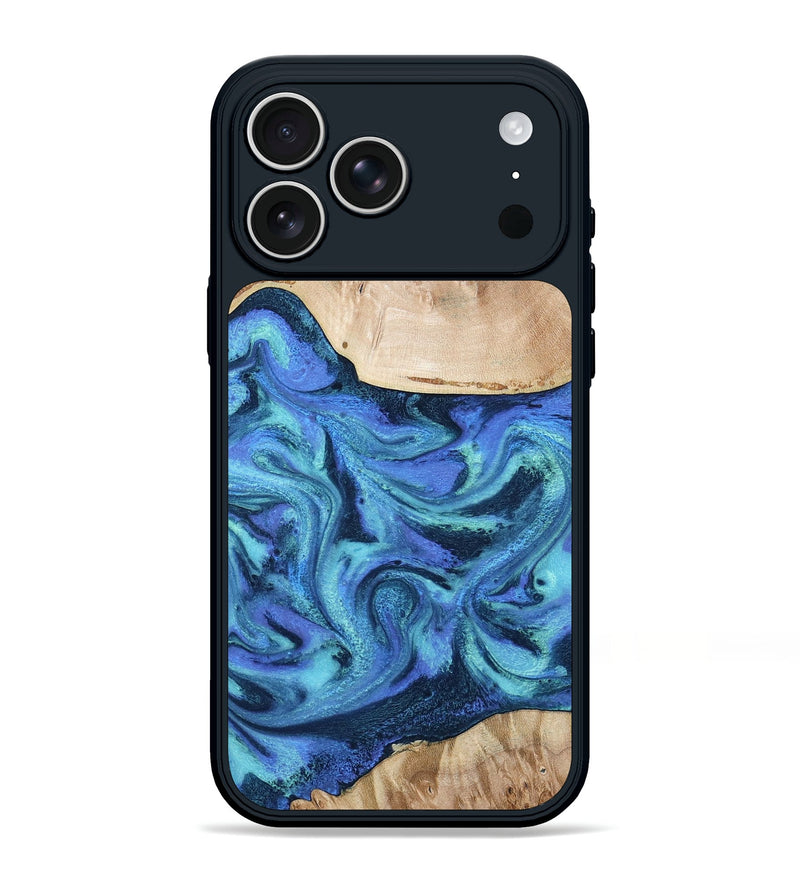 iPhone 17 Pro Max Wood Phone Case - Delmar (Blue, 794031)