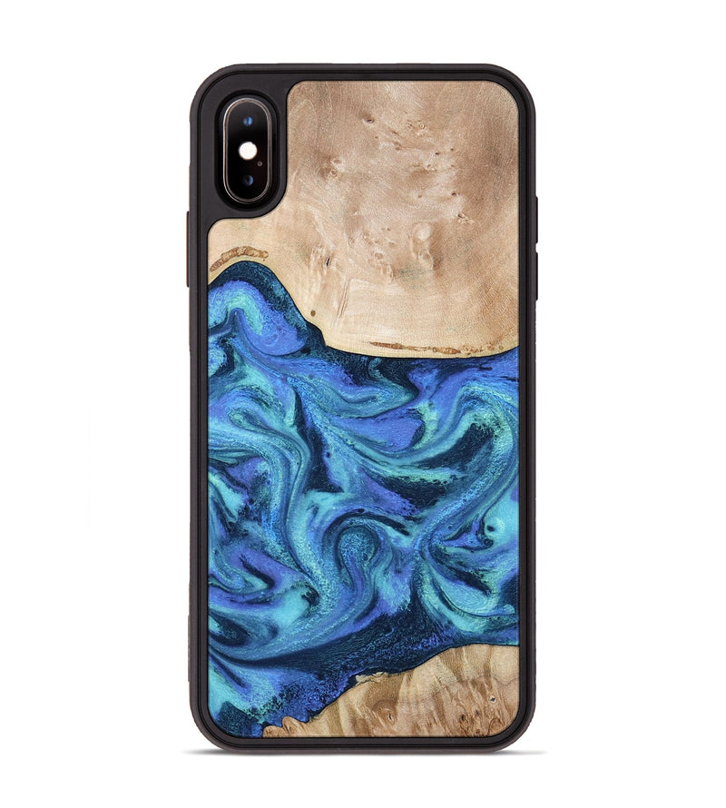 iPhone Xs Max Wood Phone Case - Delmar (Blue, 794031)