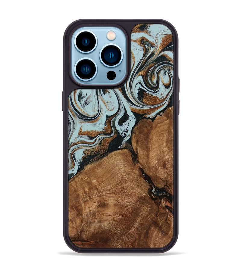 iPhone 14 Pro Max Wood Phone Case - Jorja (Green, 794041)