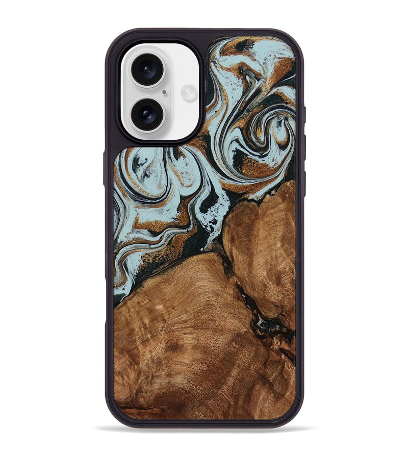 iPhone 16 Plus Wood Phone Case - Jorja (Green, 794041)