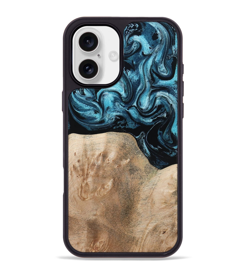 iPhone 16 Plus Wood Phone Case - Elvis (Blue, 794046)