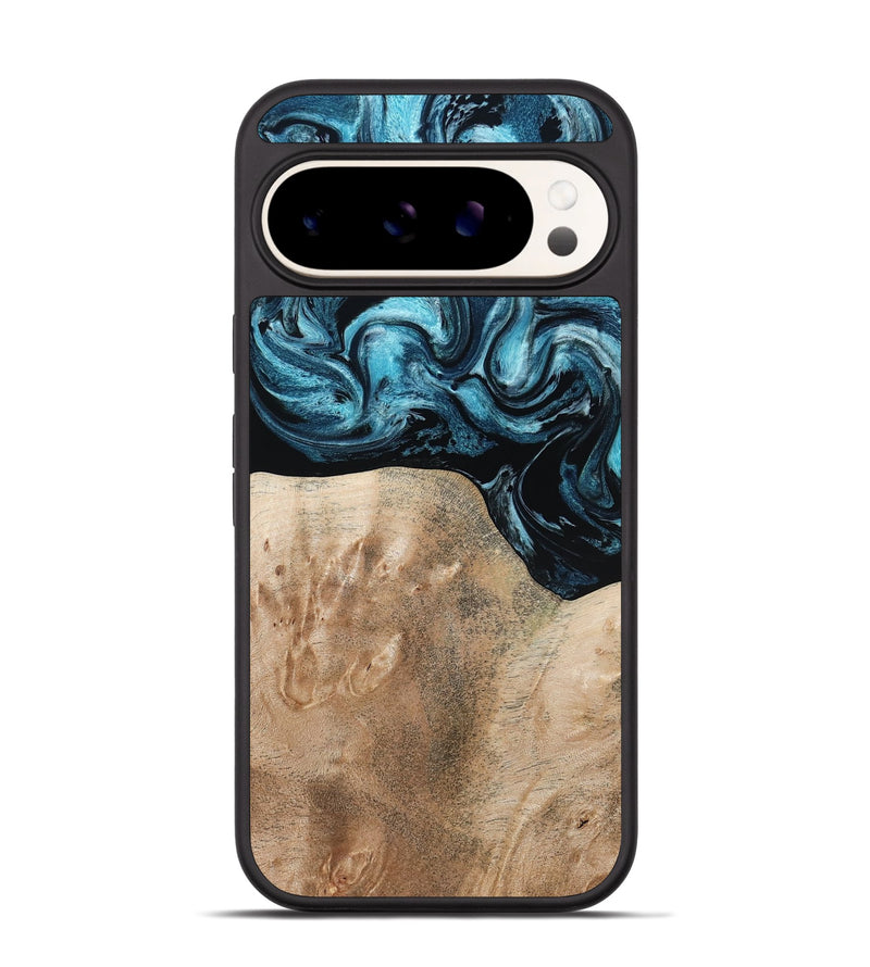 Pixel 9 Wood Phone Case - Elvis (Blue, 794046)