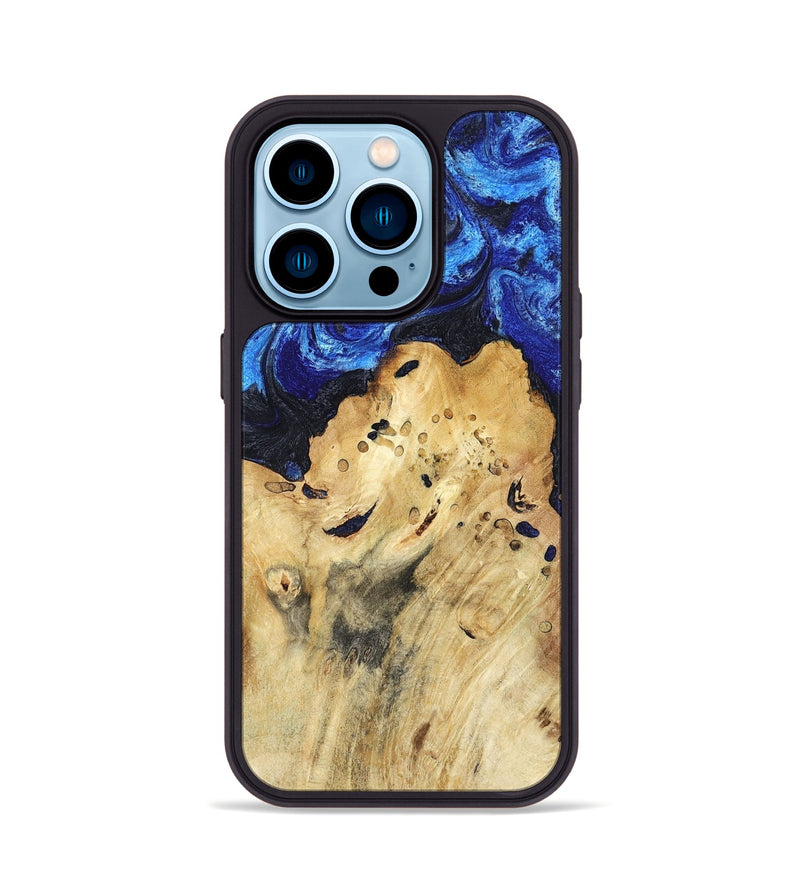 iPhone 14 Pro Wood Phone Case - Macie (Blue, 794048)