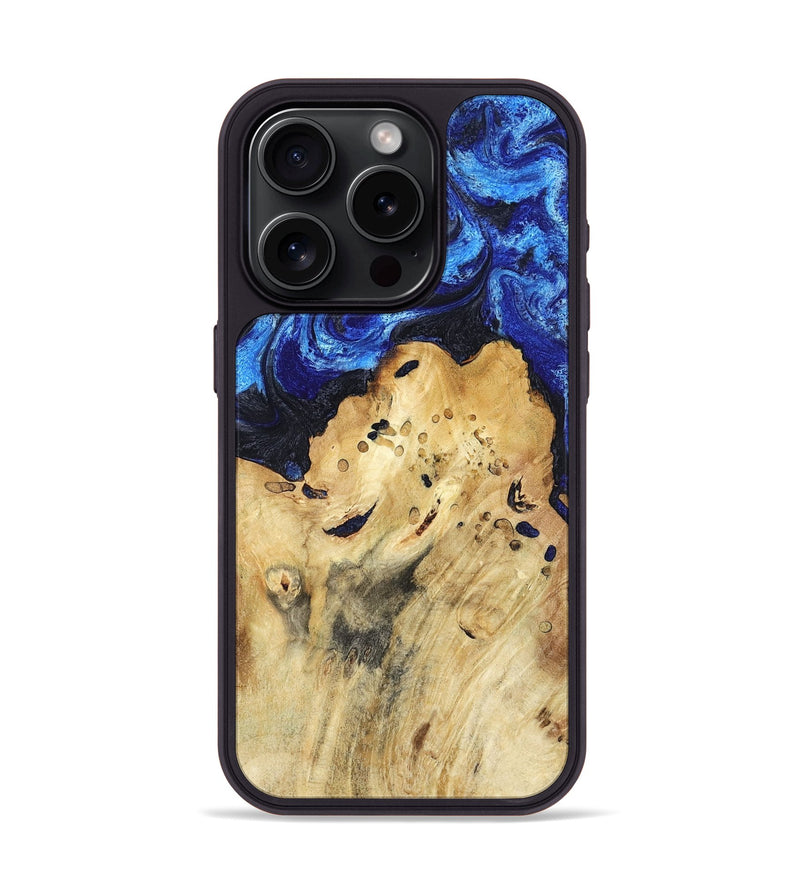 iPhone 15 Pro Wood Phone Case - Macie (Blue, 794048)