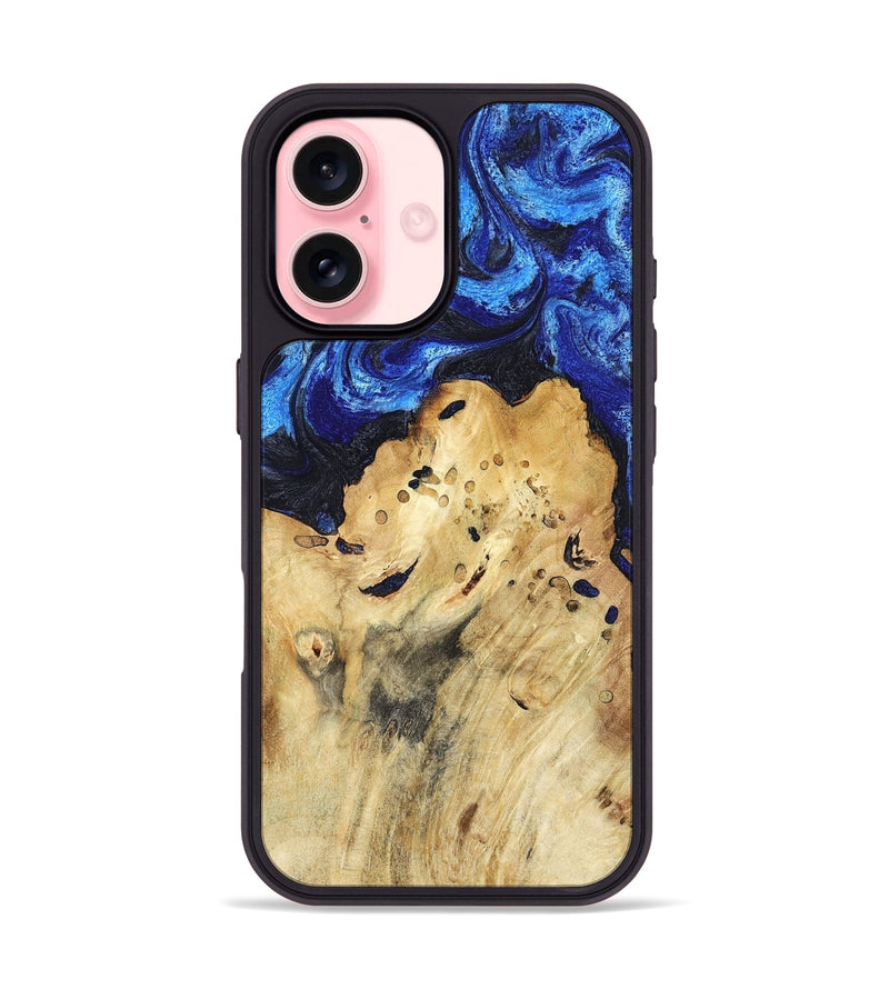 iPhone 16 Wood Phone Case - Macie (Blue, 794048)