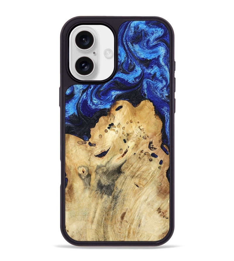 iPhone 16 Plus Wood Phone Case - Macie (Blue, 794048)