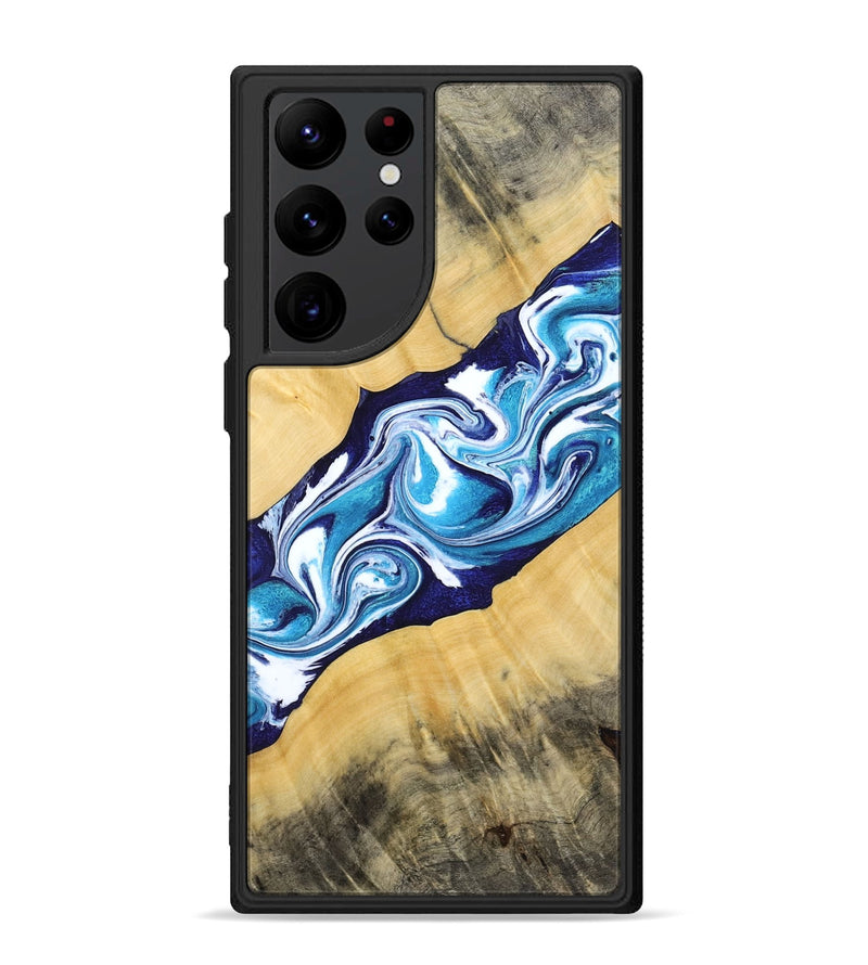 Galaxy S22 Ultra Wood Phone Case - Martha (Blue, 794050)