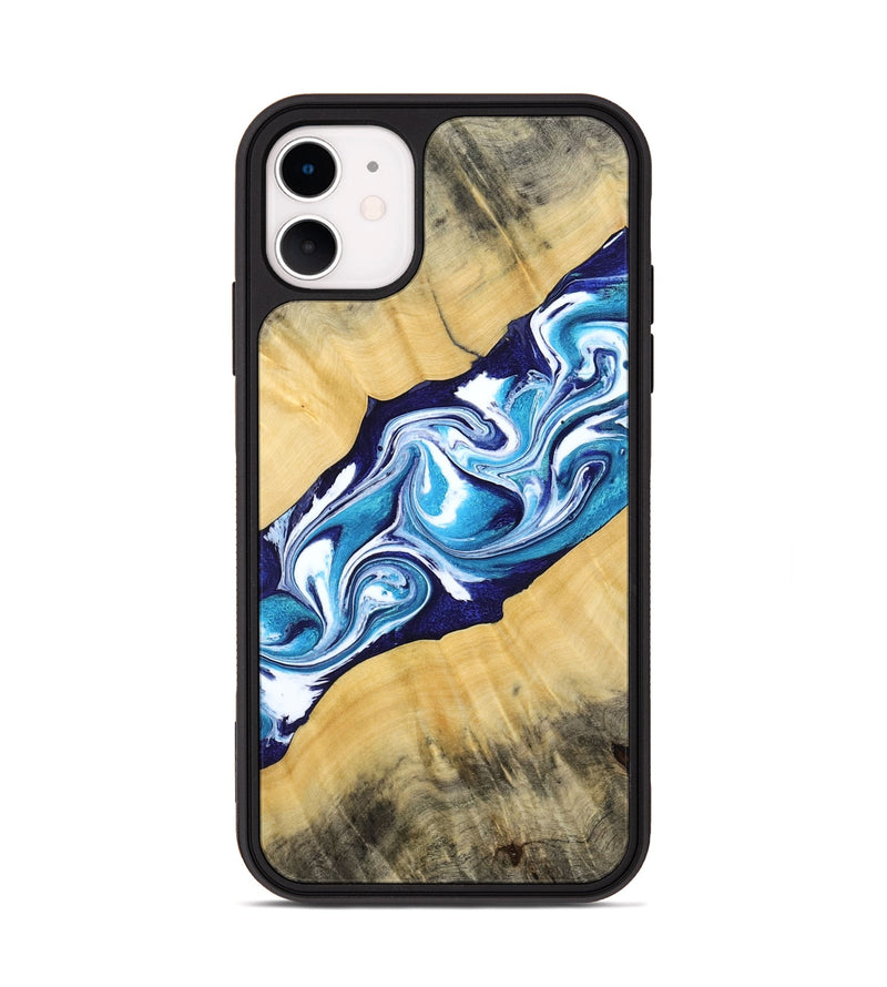 iPhone 11 Wood Phone Case - Martha (Blue, 794050)