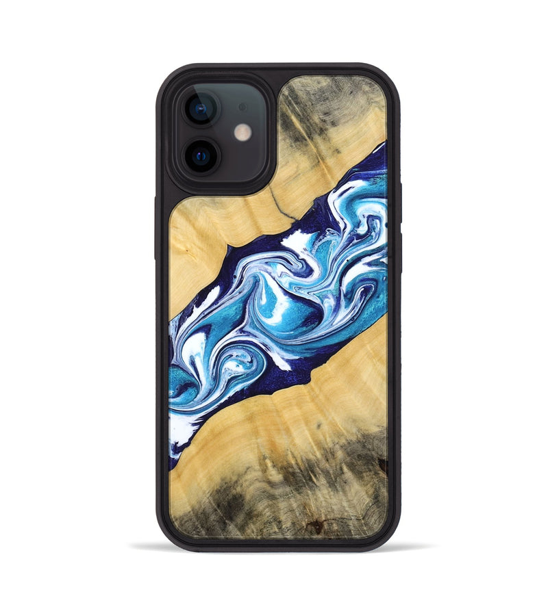iPhone 12 Wood Phone Case - Martha (Blue, 794050)