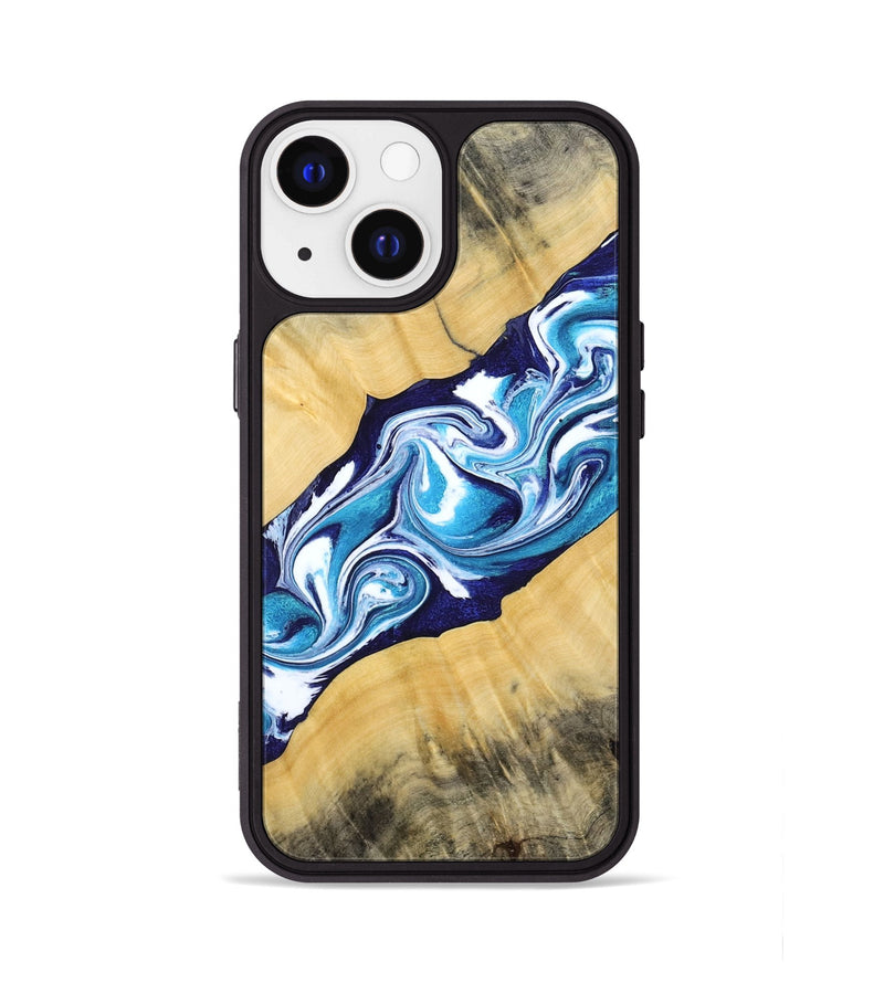 iPhone 13 Wood Phone Case - Martha (Blue, 794050)