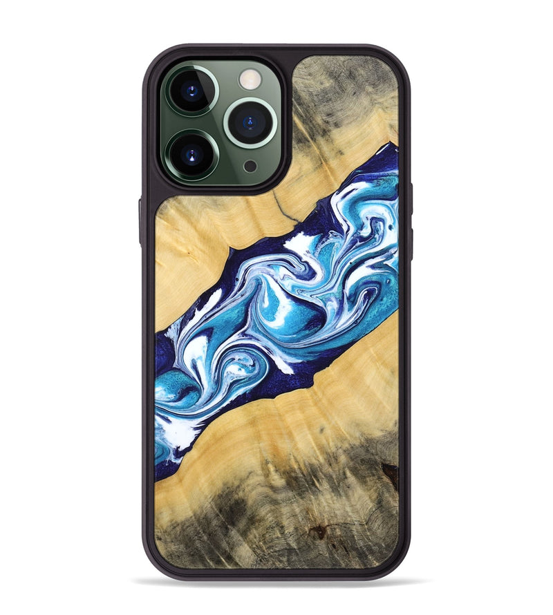 iPhone 13 Pro Max Wood Phone Case - Martha (Blue, 794050)