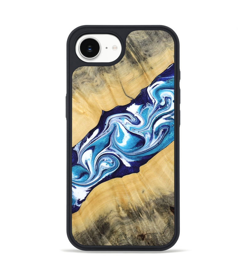 iPhone 16e Wood Phone Case - Martha (Blue, 794050)