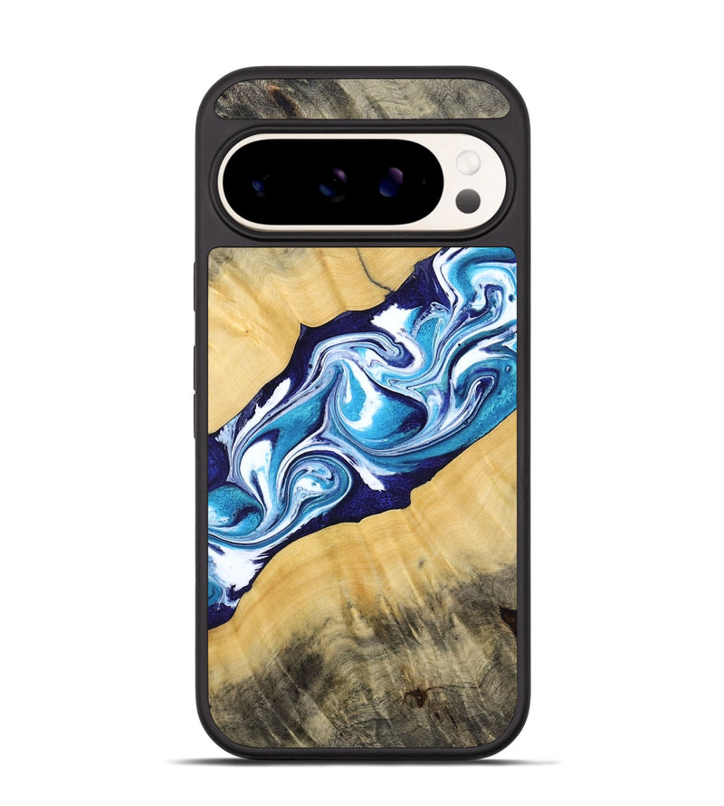Pixel 9 Wood Phone Case - Martha (Blue, 794050)