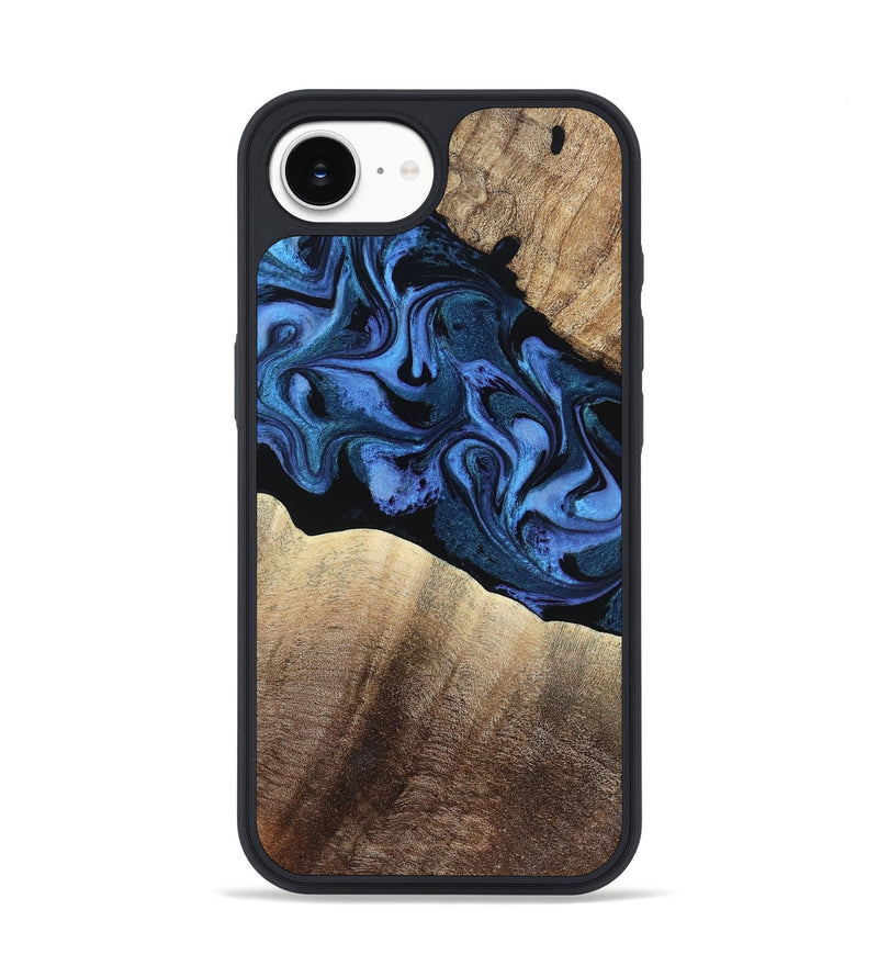 iPhone 16e Wood Phone Case - Roxann (Blue, 794053)