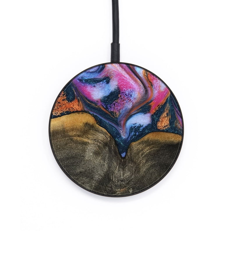 Circle Wood Wireless Charger - Tristan (Blue, 794067)