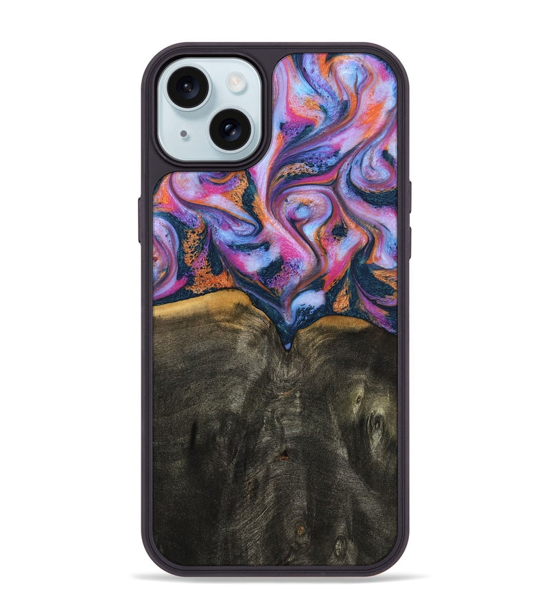 iPhone 15 Plus Wood Phone Case - Tristan (Blue, 794067)