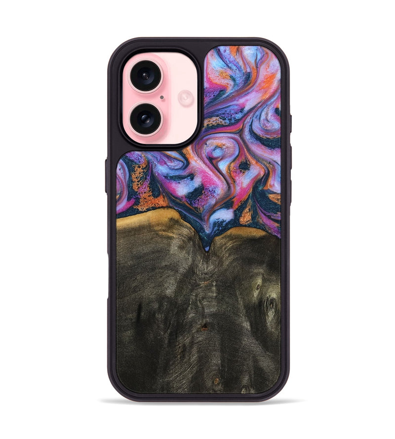 iPhone 16 Wood Phone Case - Tristan (Blue, 794067)