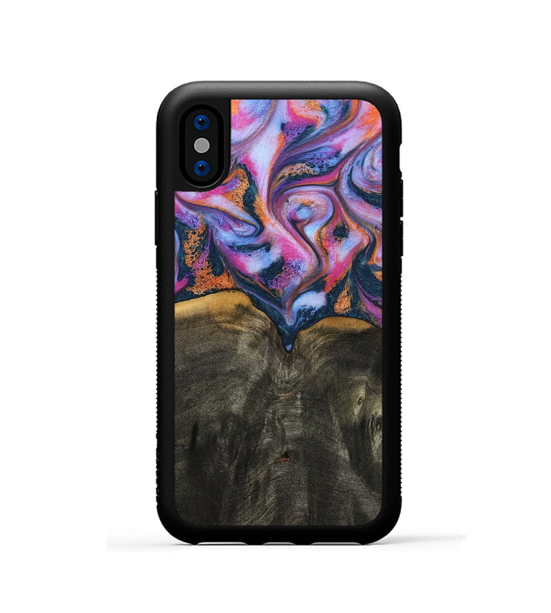 iPhone Xs Wood Phone Case - Tristan (Blue, 794067)