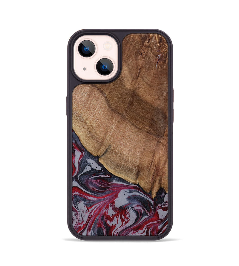 iPhone 14 Wood Phone Case - Bellamy (Red, 794074)