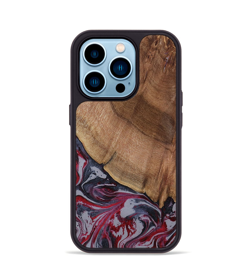 iPhone 14 Pro Wood Phone Case - Bellamy (Red, 794074)