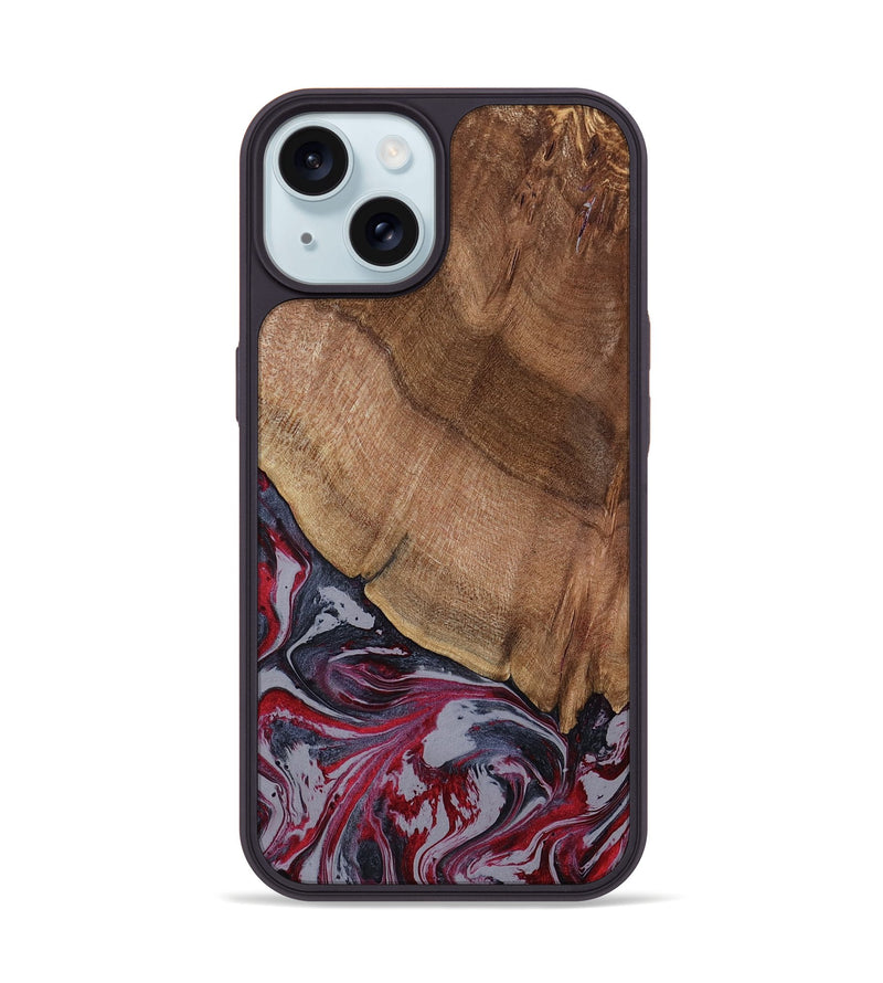 iPhone 15 Wood Phone Case - Bellamy (Red, 794074)