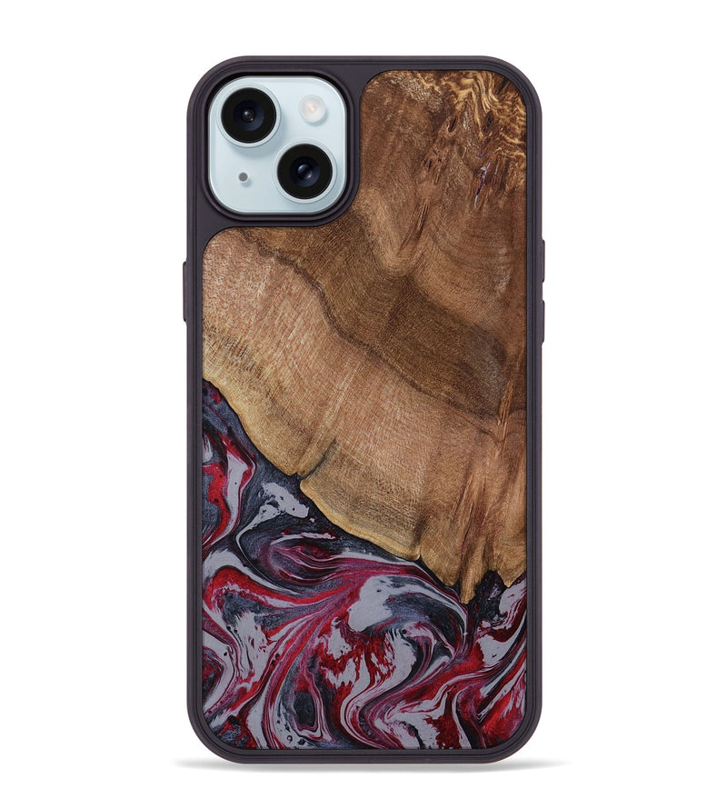iPhone 15 Plus Wood Phone Case - Bellamy (Red, 794074)