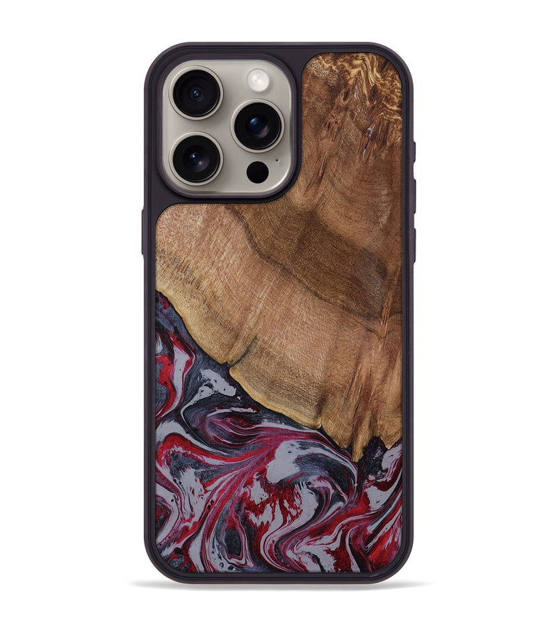 iPhone 15 Pro Max Wood Phone Case - Bellamy (Red, 794074)