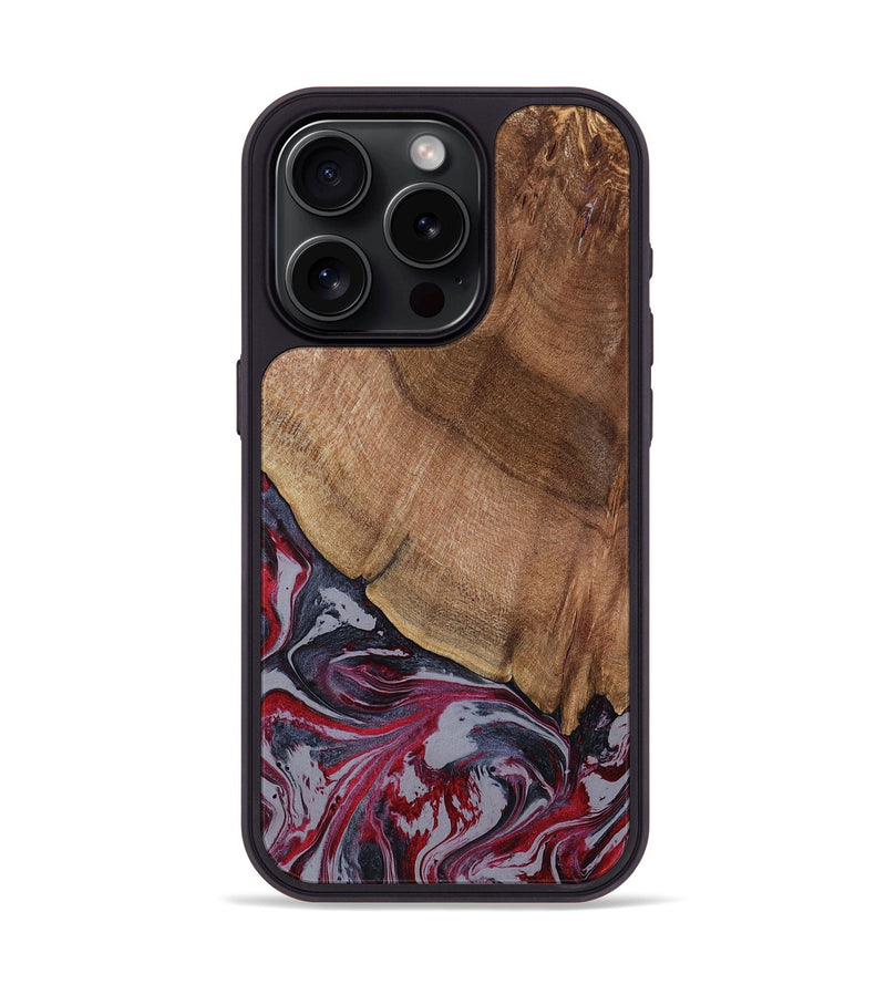 iPhone 15 Pro Wood Phone Case - Bellamy (Red, 794074)