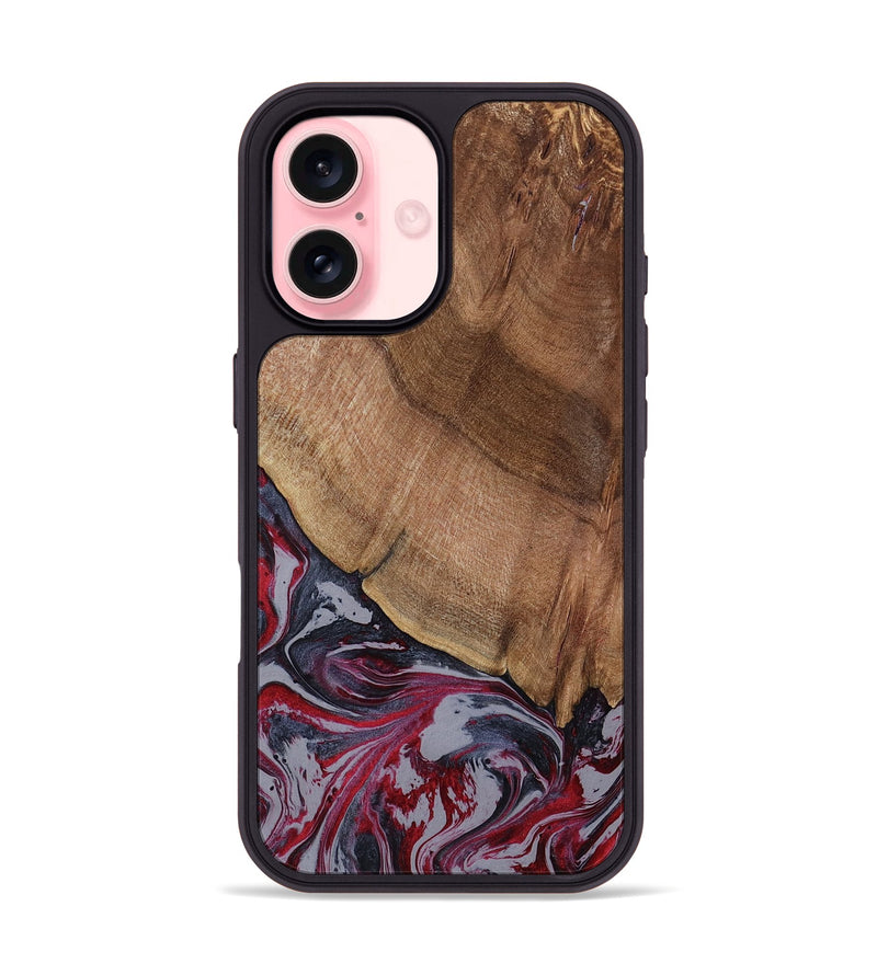 iPhone 16 Wood Phone Case - Bellamy (Red, 794074)