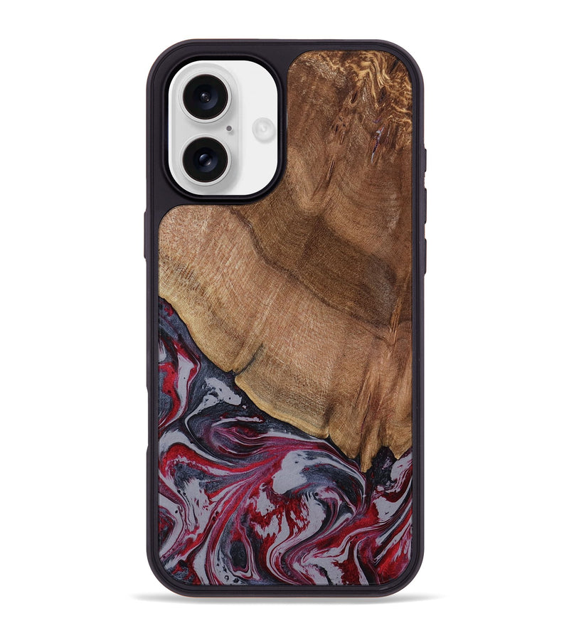 iPhone 16 Plus Wood Phone Case - Bellamy (Red, 794074)