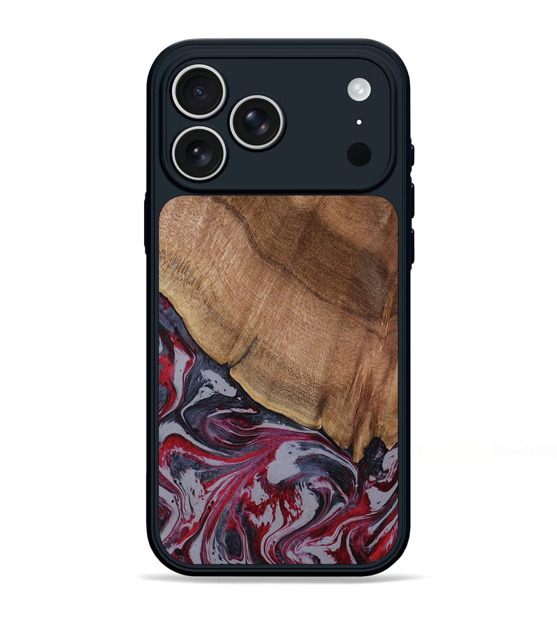 iPhone 17 Pro Max Wood Phone Case - Bellamy (Red, 794074)