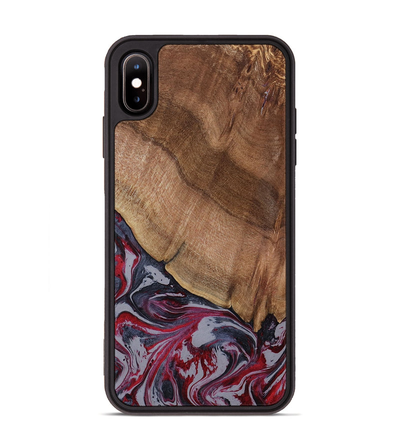 iPhone Xs Max Wood Phone Case - Bellamy (Red, 794074)