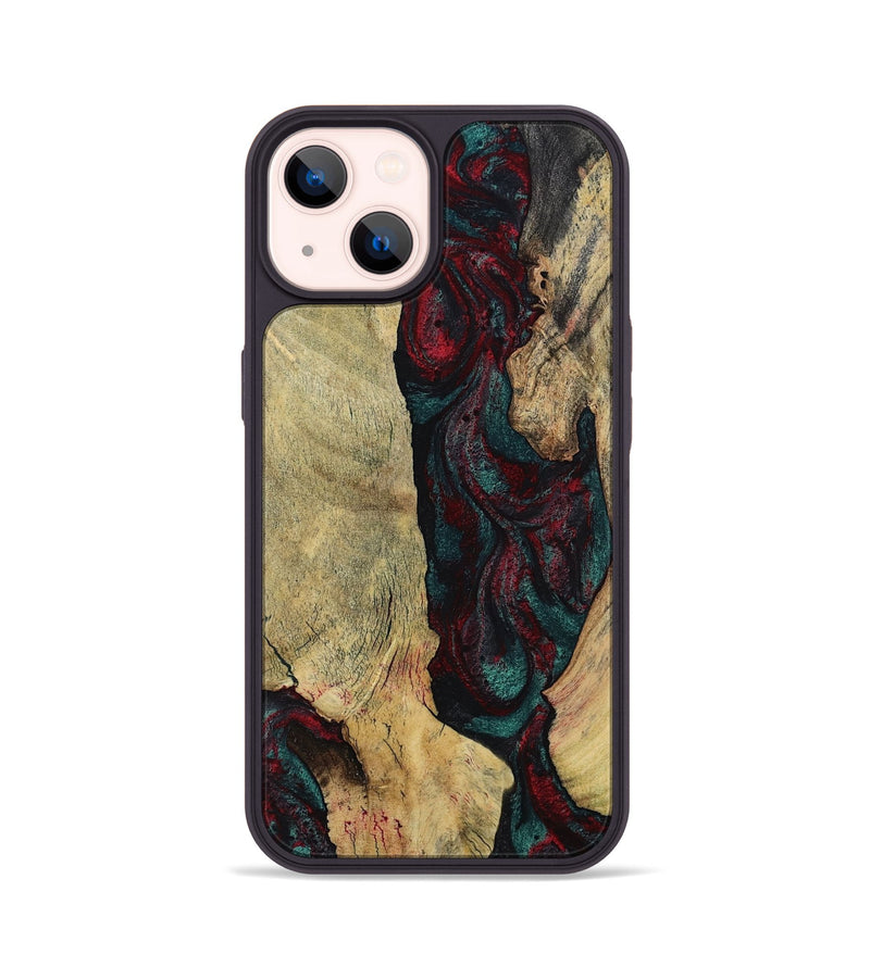 iPhone 14 Wood Phone Case - Jaydin (Red, 794075)