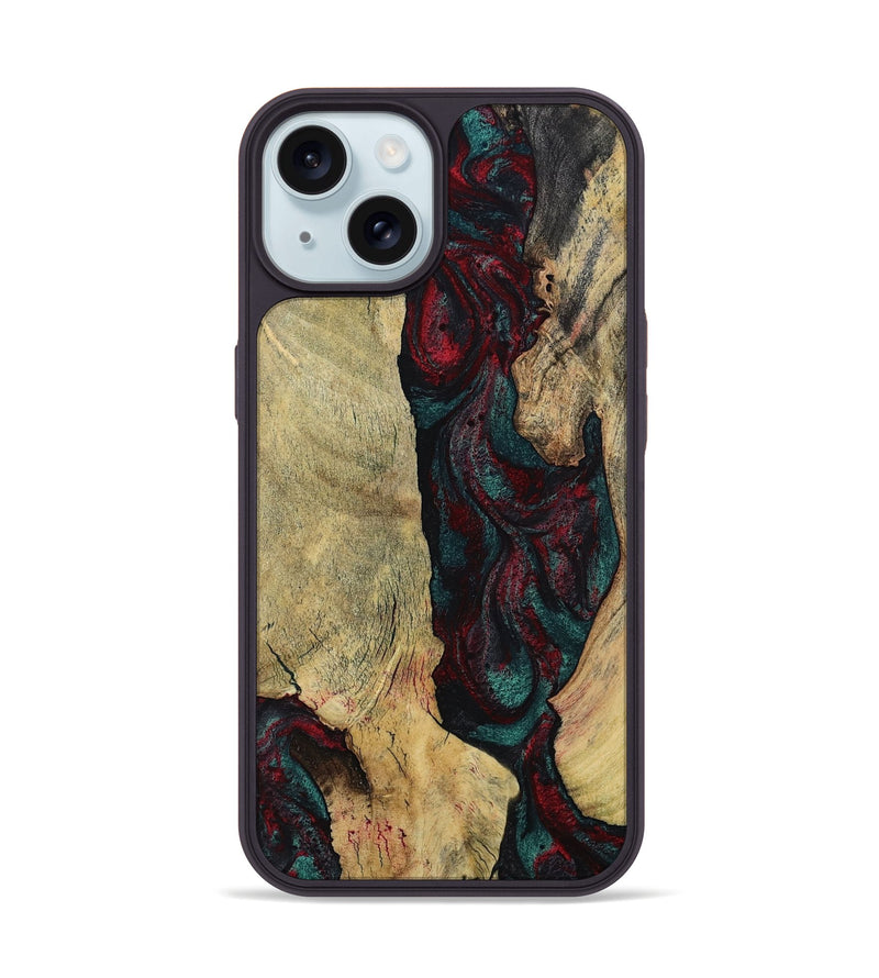 iPhone 15 Wood Phone Case - Jaydin (Red, 794075)