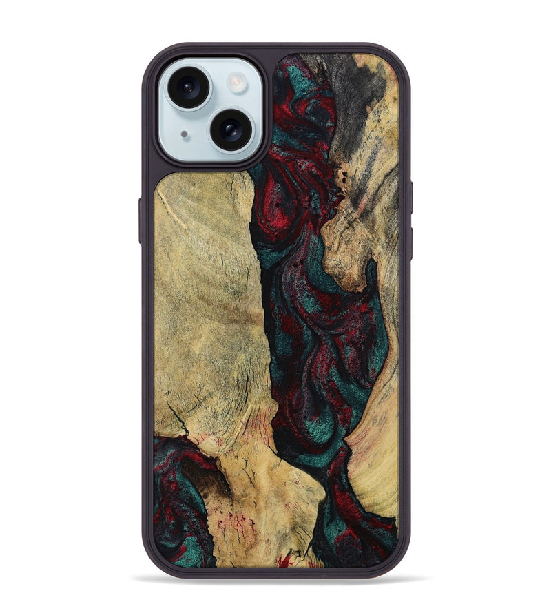 iPhone 15 Plus Wood Phone Case - Jaydin (Red, 794075)