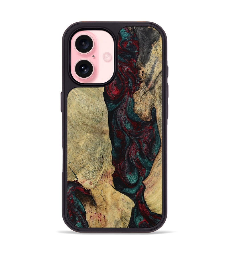 iPhone 16 Wood Phone Case - Jaydin (Red, 794075)