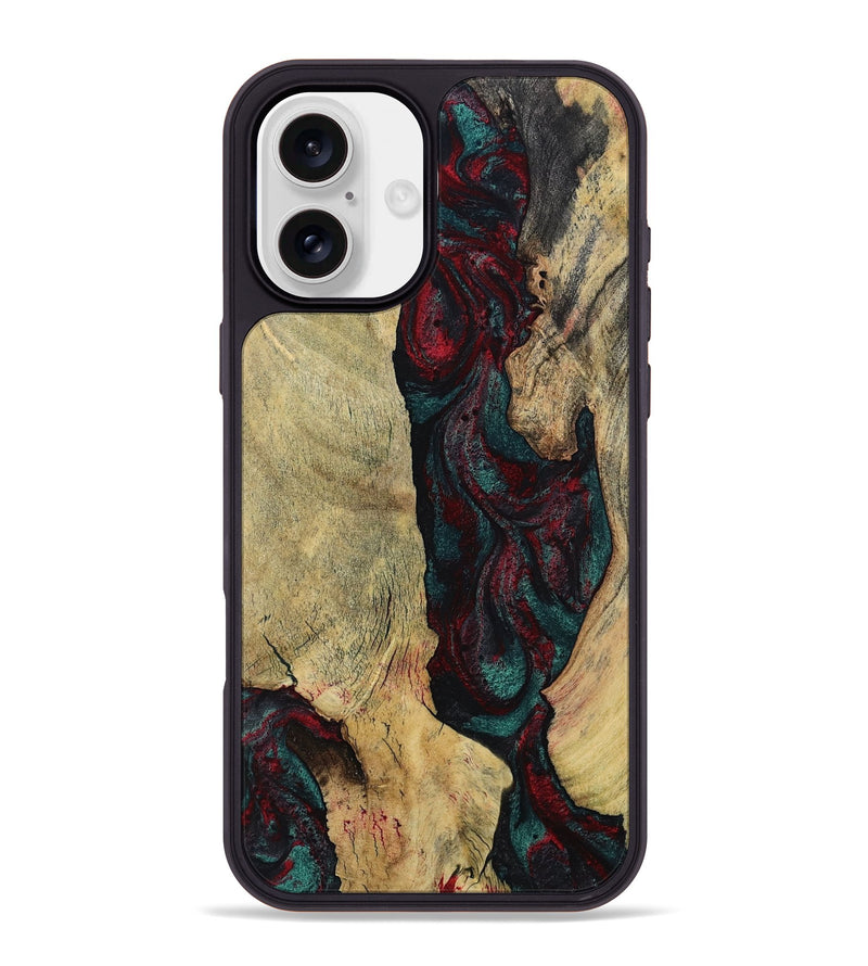 iPhone 16 Plus Wood Phone Case - Jaydin (Red, 794075)