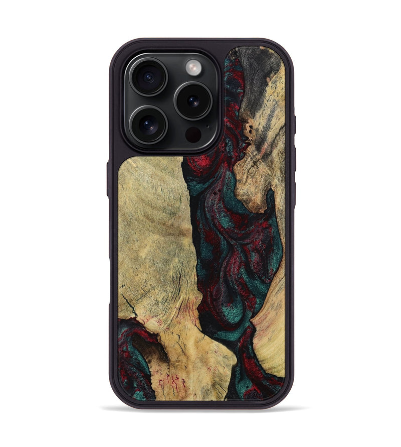 iPhone 16 Pro Wood Phone Case - Jaydin (Red, 794075)