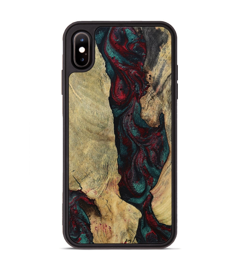 iPhone Xs Max Wood Phone Case - Jaydin (Red, 794075)