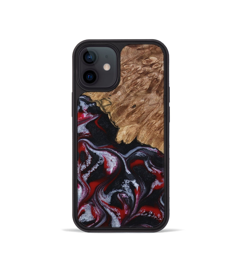 iPhone 12 mini Wood Phone Case - Kanisha (Red, 794077)
