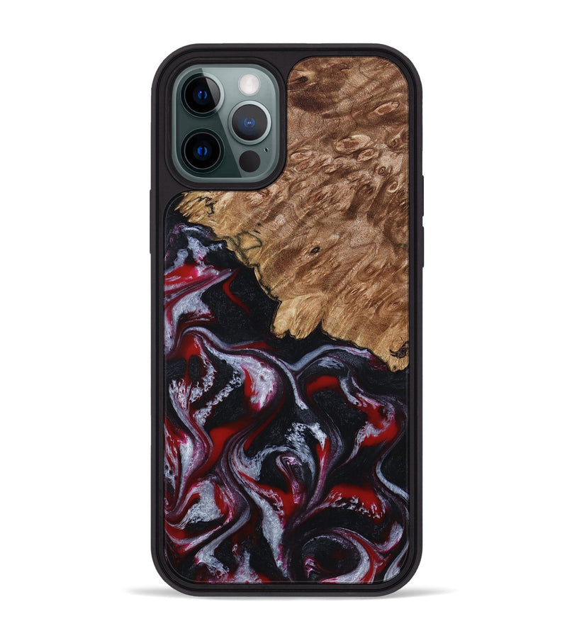 iPhone 12 Pro Max Wood Phone Case - Kanisha (Red, 794077)
