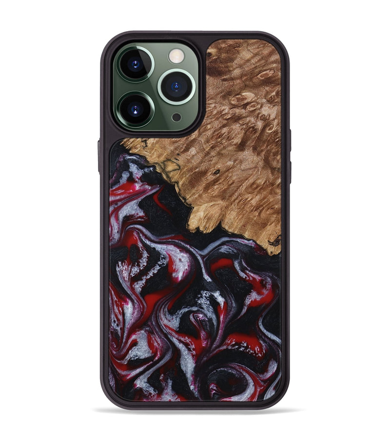 iPhone 13 Pro Max Wood Phone Case - Kanisha (Red, 794077)