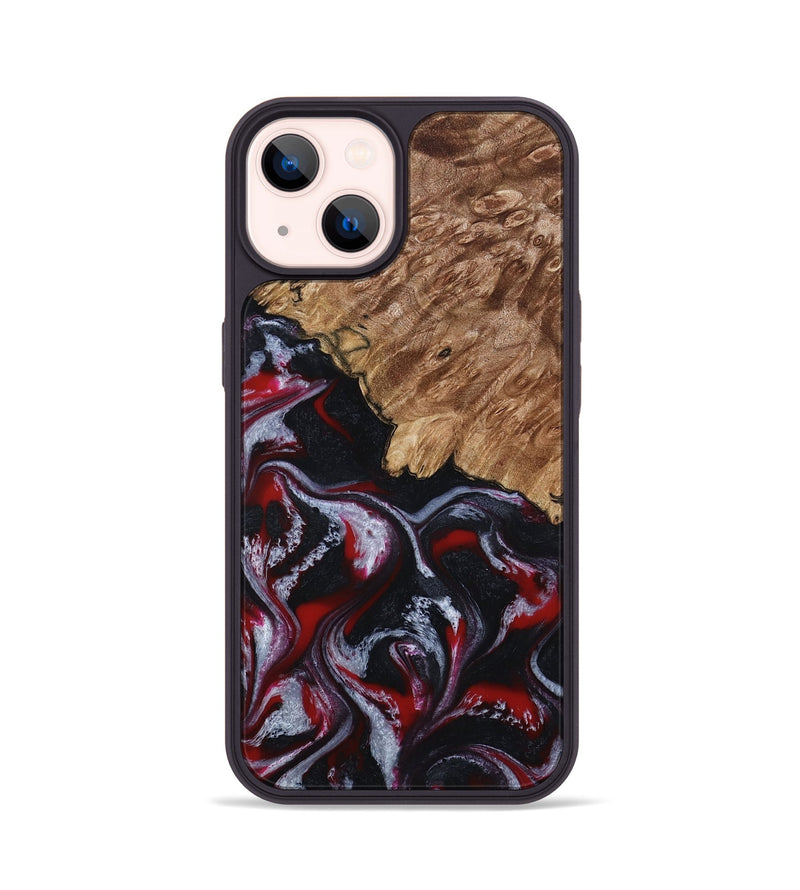 iPhone 14 Wood Phone Case - Kanisha (Red, 794077)