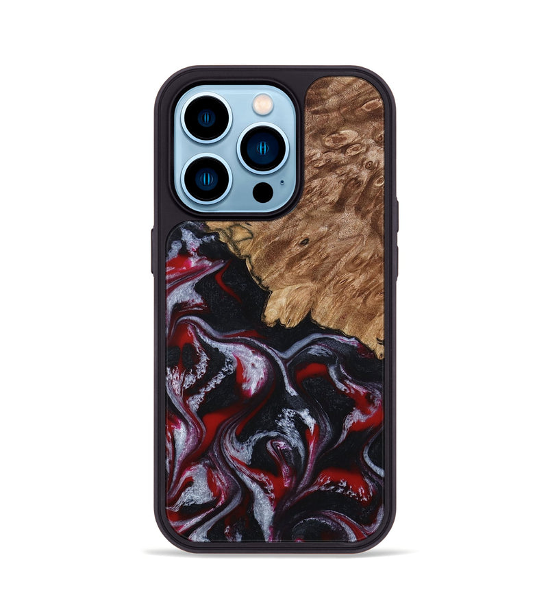 iPhone 14 Pro Wood Phone Case - Kanisha (Red, 794077)