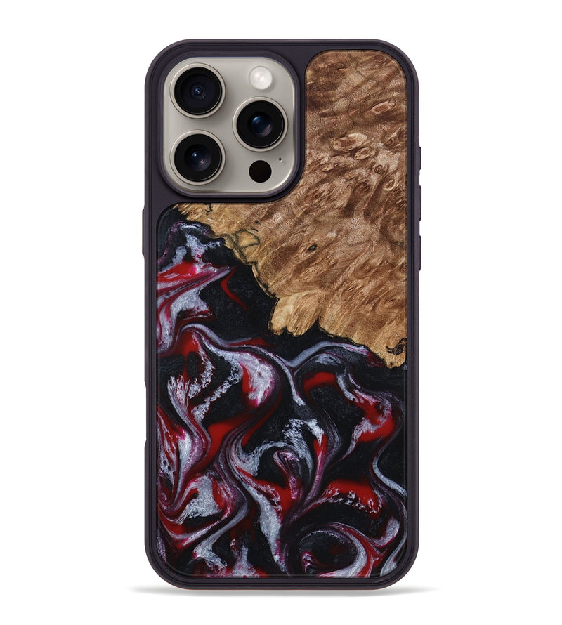 iPhone 16 Pro Max Wood Phone Case - Kanisha (Red, 794077)