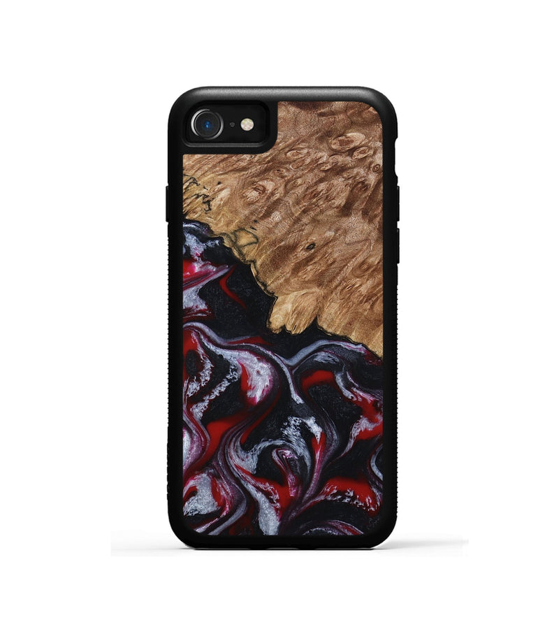 iPhone SE Wood Phone Case - Kanisha (Red, 794077)