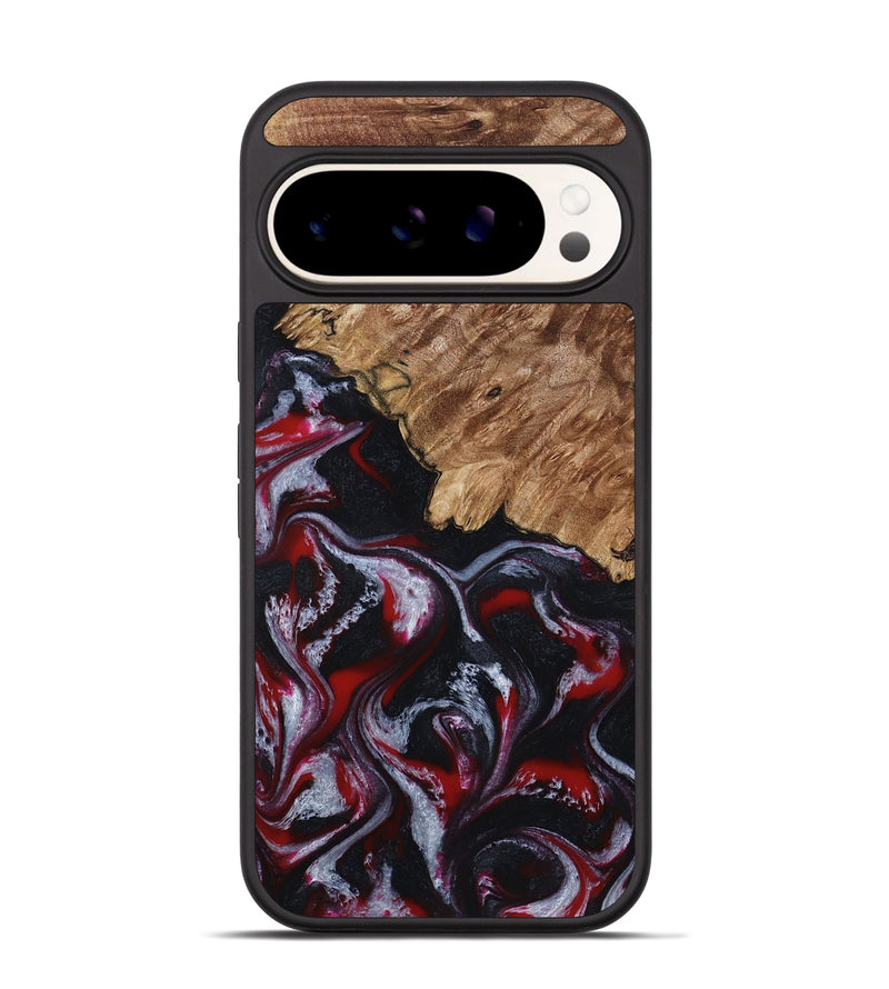 Pixel 9 Pro Wood Phone Case - Kanisha (Red, 794077)