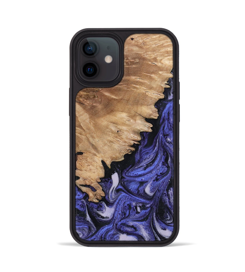 iPhone 12 Wood Phone Case - Tamra (Purple, 794096)