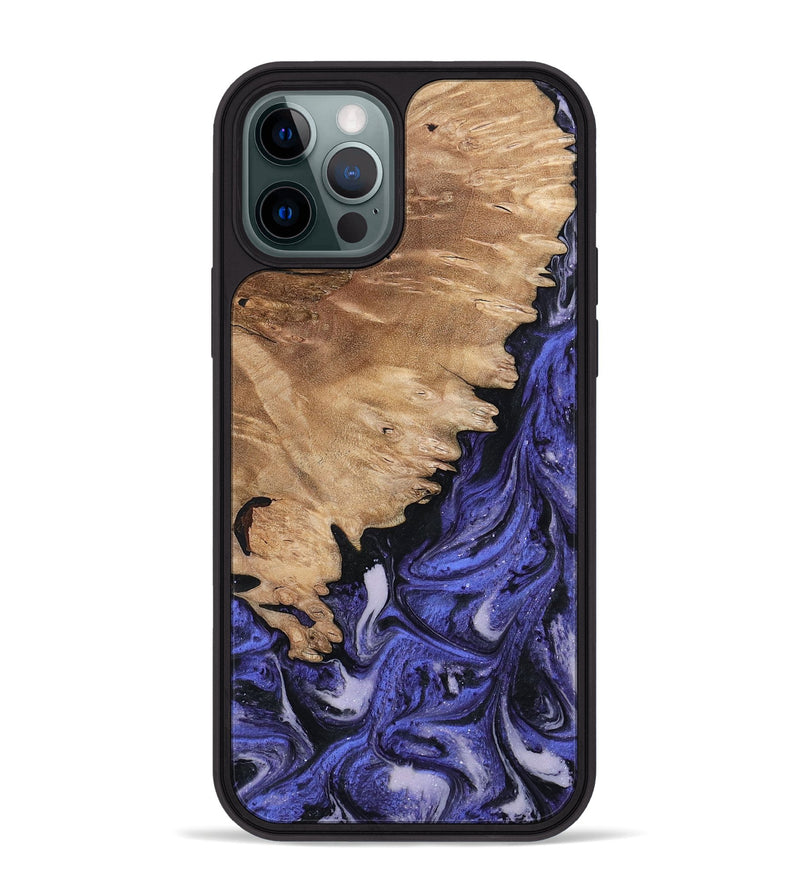 iPhone 12 Pro Max Wood Phone Case - Tamra (Purple, 794096)