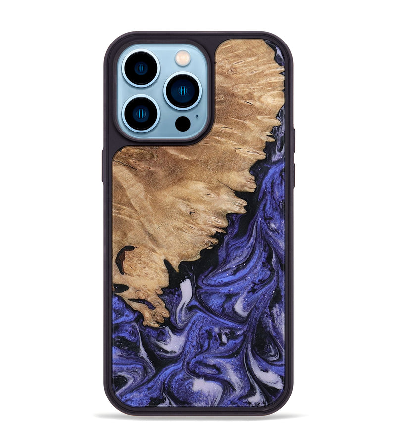 iPhone 14 Pro Max Wood Phone Case - Tamra (Purple, 794096)